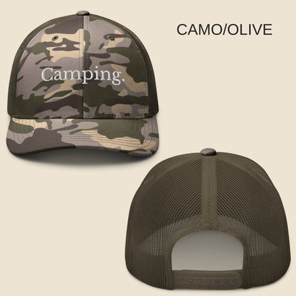 Camping Camouflage Trucker Hat - Trendy Gift for Outdoor Enthusiasts