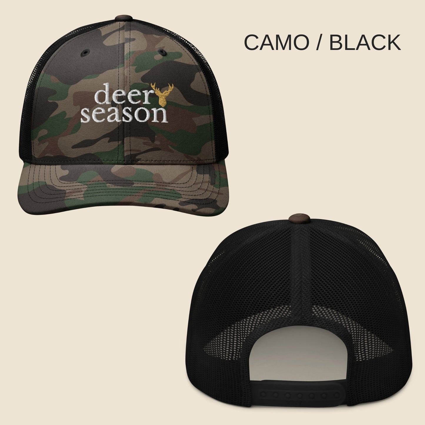 Deer Season Camouflage trucker hat hunting style men gift