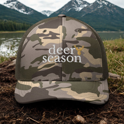 Deer Season Camouflage trucker hat hunting style men gift