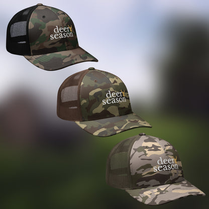 Deer Season Camouflage trucker hat hunting style men gift