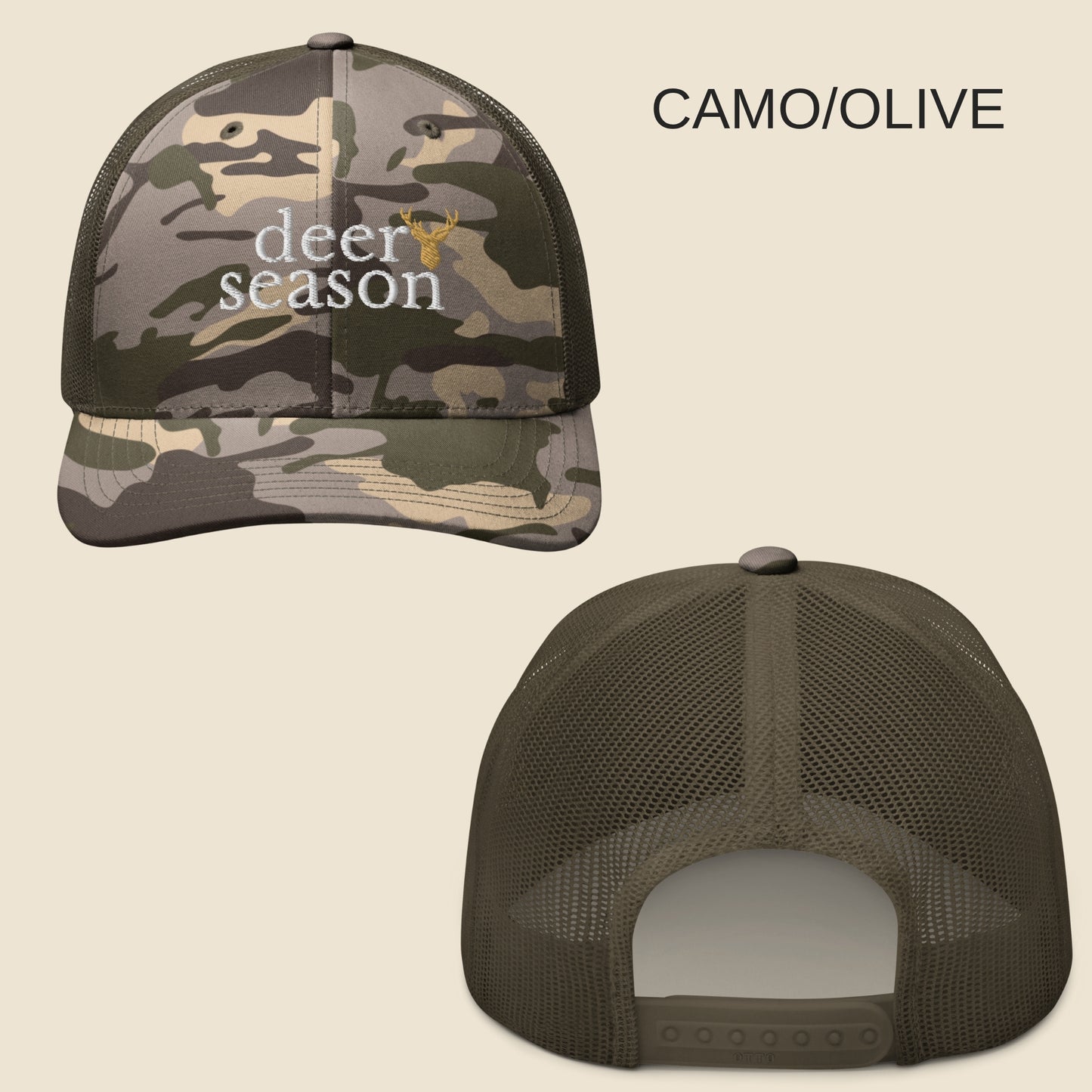 Deer Season Camouflage trucker hat hunting style men gift