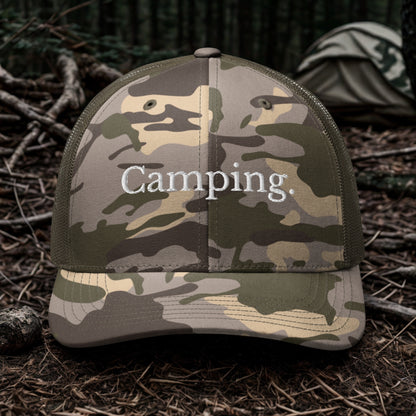 Camping Camouflage Trucker Hat - Trendy Gift for Outdoor Enthusiasts