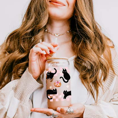 Black Cat Coquette Gift Tumbler - Pumpkin Spice Lover Cup