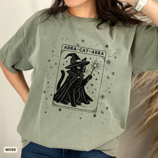 Black Cat T-shirt - Spooky Shirt Halloween - Zodiac Astrology Tee