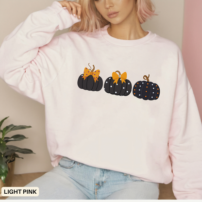 Pumpkin Sweatshirt - Fall Vibes Cozy Crewneck - Halloween Aesthetic Autumn Outfit