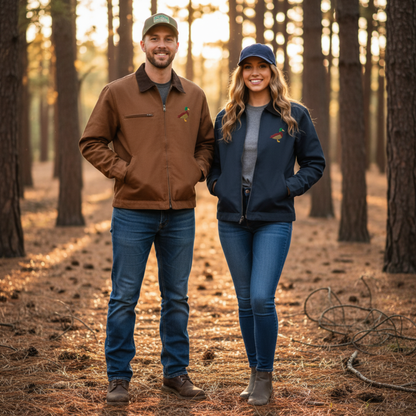 Duck Hunting Jacket - Embroidered Gift for Him - Unisex Outdoor Work Coat