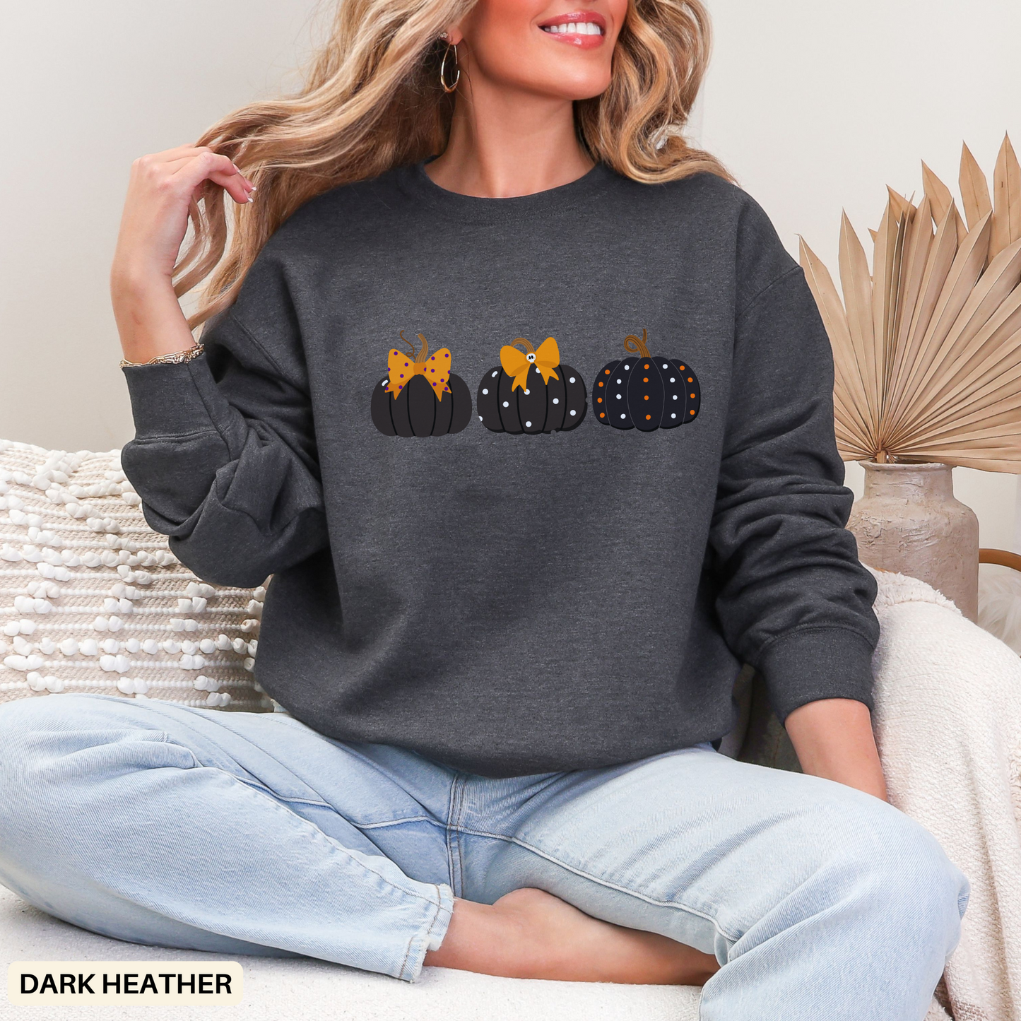Pumpkin Sweatshirt - Fall Vibes Cozy Crewneck - Halloween Aesthetic Autumn Outfit