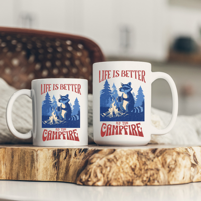 Vintage Raccoon Camping Mug gift - Outdoor Mug for Hikers