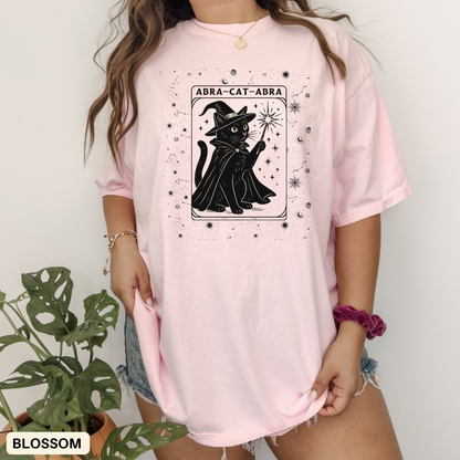 Black Cat T-shirt - Spooky Shirt Halloween - Zodiac Astrology Tee