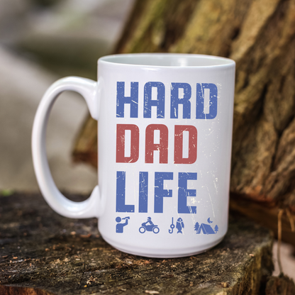 Dad Funny Mug Gift - Inspirational Outdoors Camping and Fishing Cup for Dad