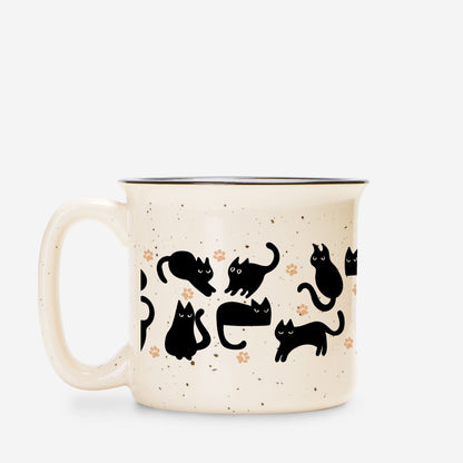 Sassy Black Cat Mug Gift - Cat Mom Gift - Spooky Vibes Campfire Cup