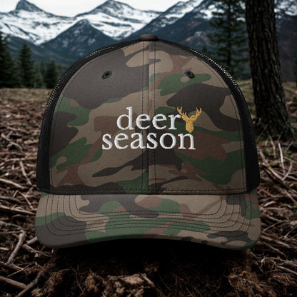 Deer Season Camouflage trucker hat hunting style men gift