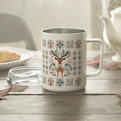 deer mug insulated with lid