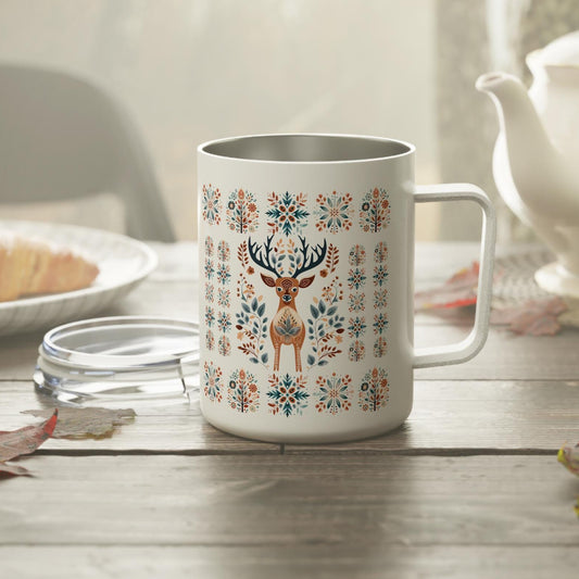 deer mug insulated with lid