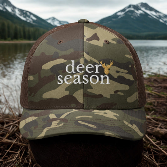 Deer Season Camouflage trucker hat hunting style men gift