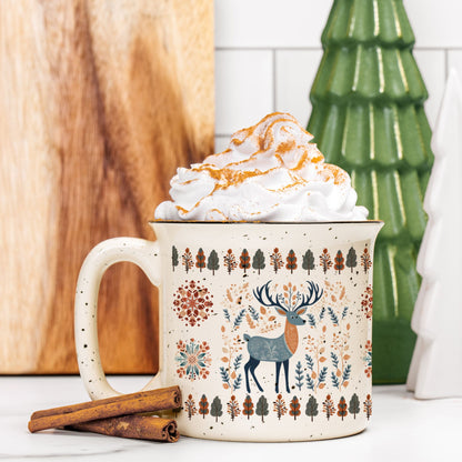 Deer Mug Nordic Folk Art- Deer lover Gift