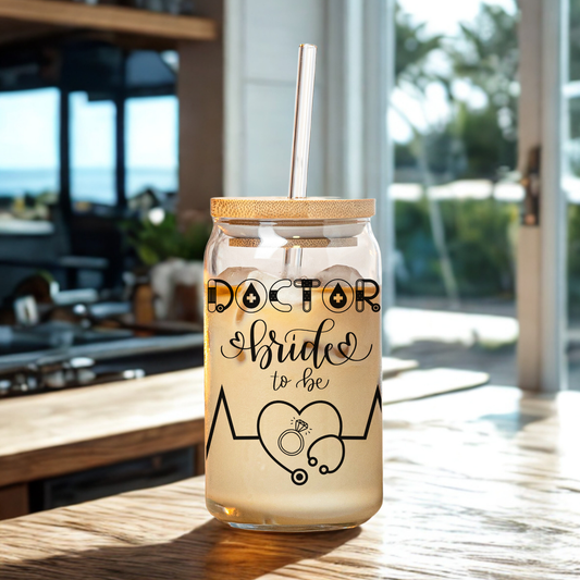 Doctor Bride Bachelorette Personalized Gift Iced Coffee Cup