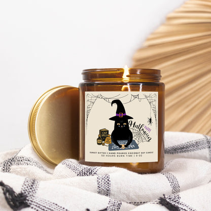 Black Cat Halloween Candle Gift