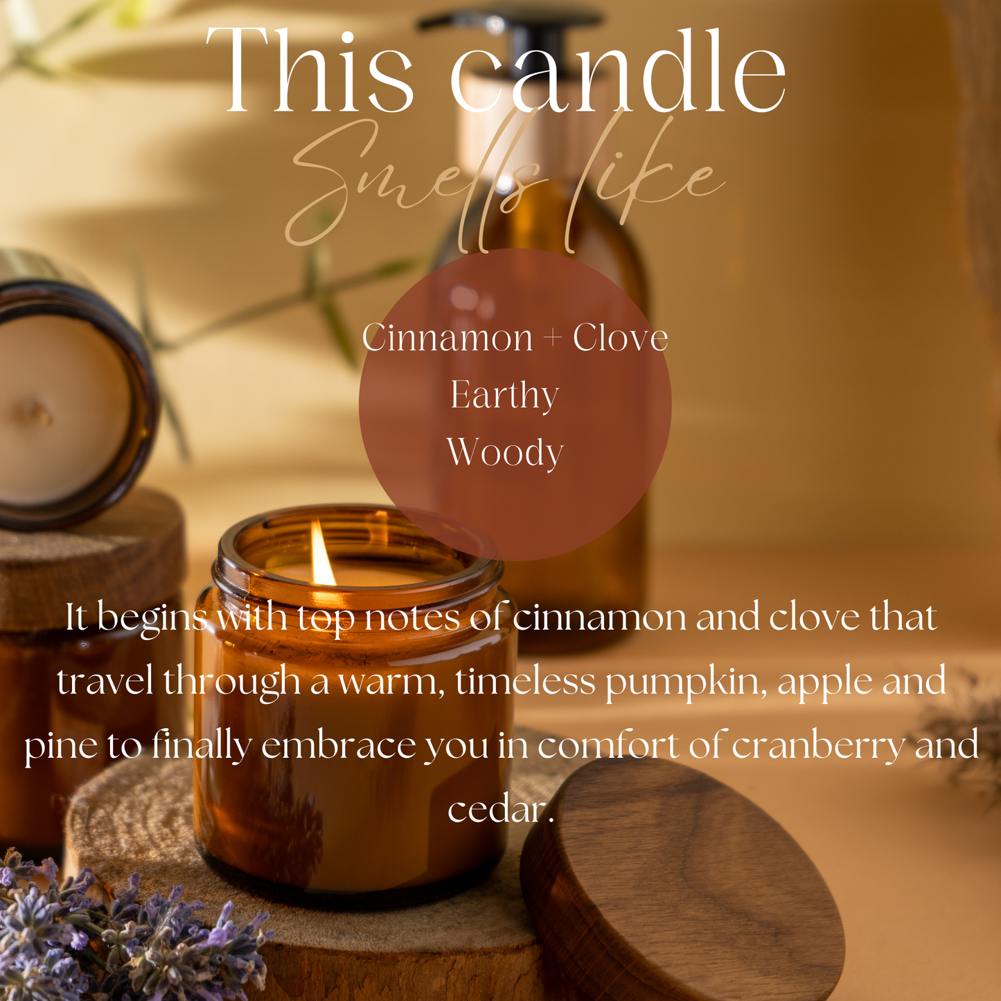 Hygge Fall Candle - Cozy Scandinavian Home Decor Gift - Nordic Autumn Vibes Soy Candle