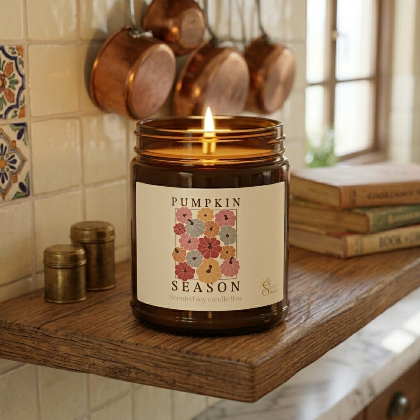 Pumpkin Spice Candle - Premium Fall Scented Gift for Her - Cozy Autumn Home Decor
