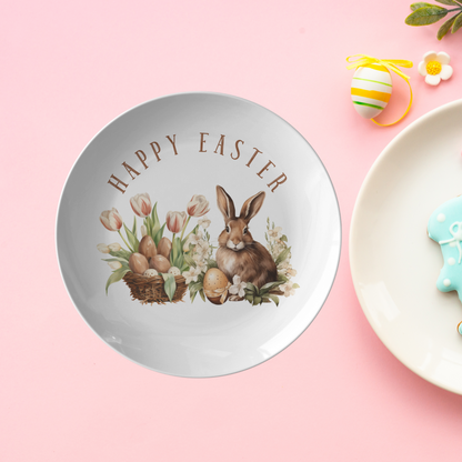 Happy Easter Rabbit Plate - Hostess Thank you Gift - Spring Party Table Settings