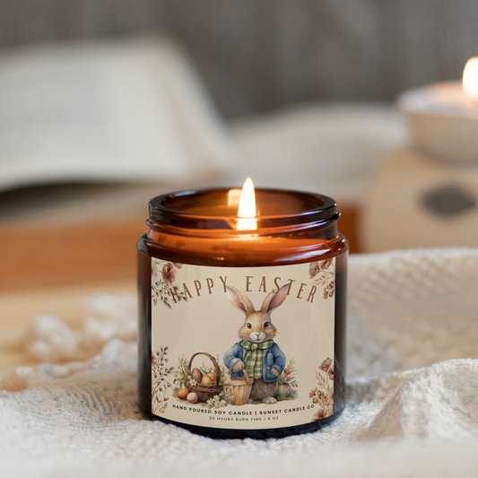 Happy Easter Bunny Candle - Perfect Gift for Spring Decor - Mom Easter Candle