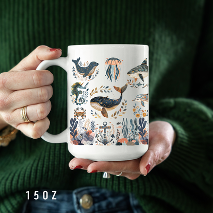 Oceans themed Coffee Mug - Coastal Gift Beach House Decor