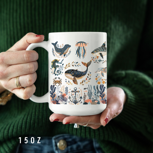 Oceans themed Coffee Mug - Coastal Gift Beach House Decor