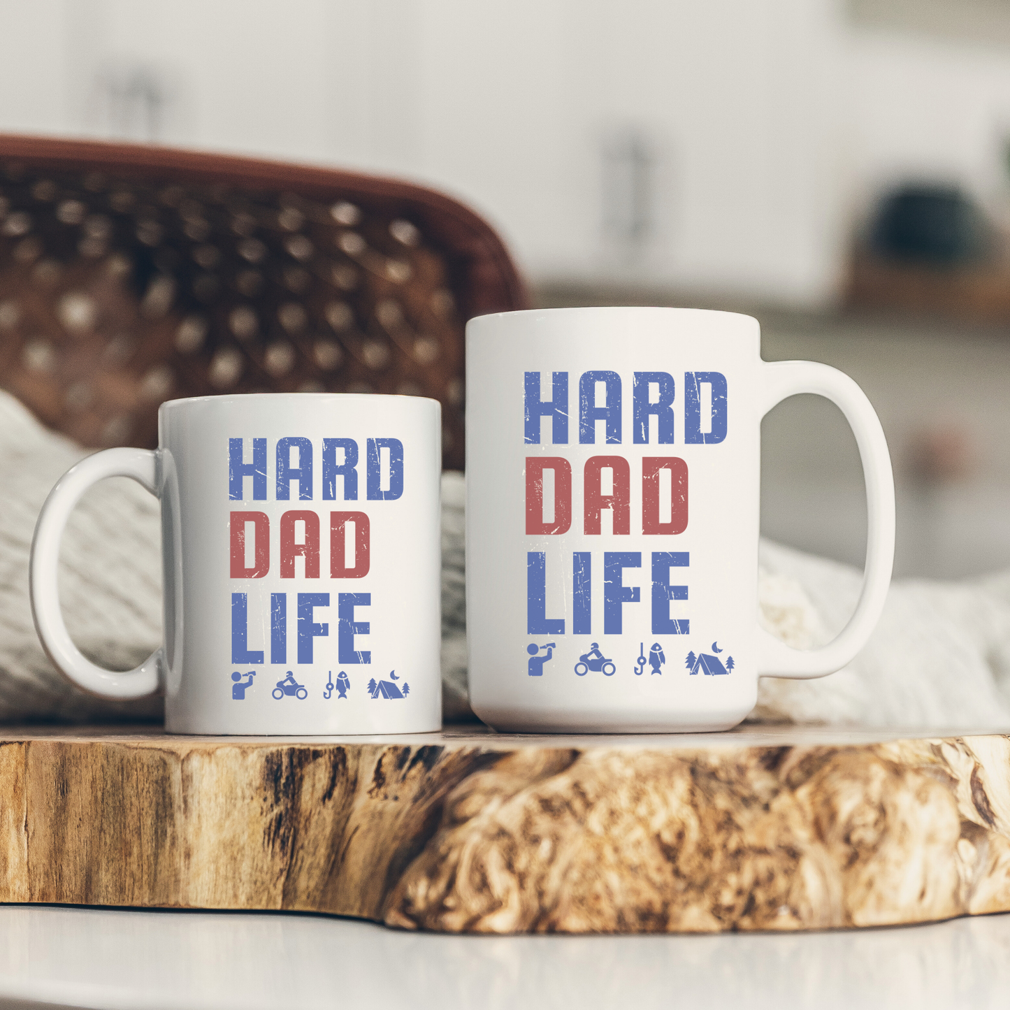 Dad Funny Mug Gift - Inspirational Outdoors Camping and Fishing Cup for Dad