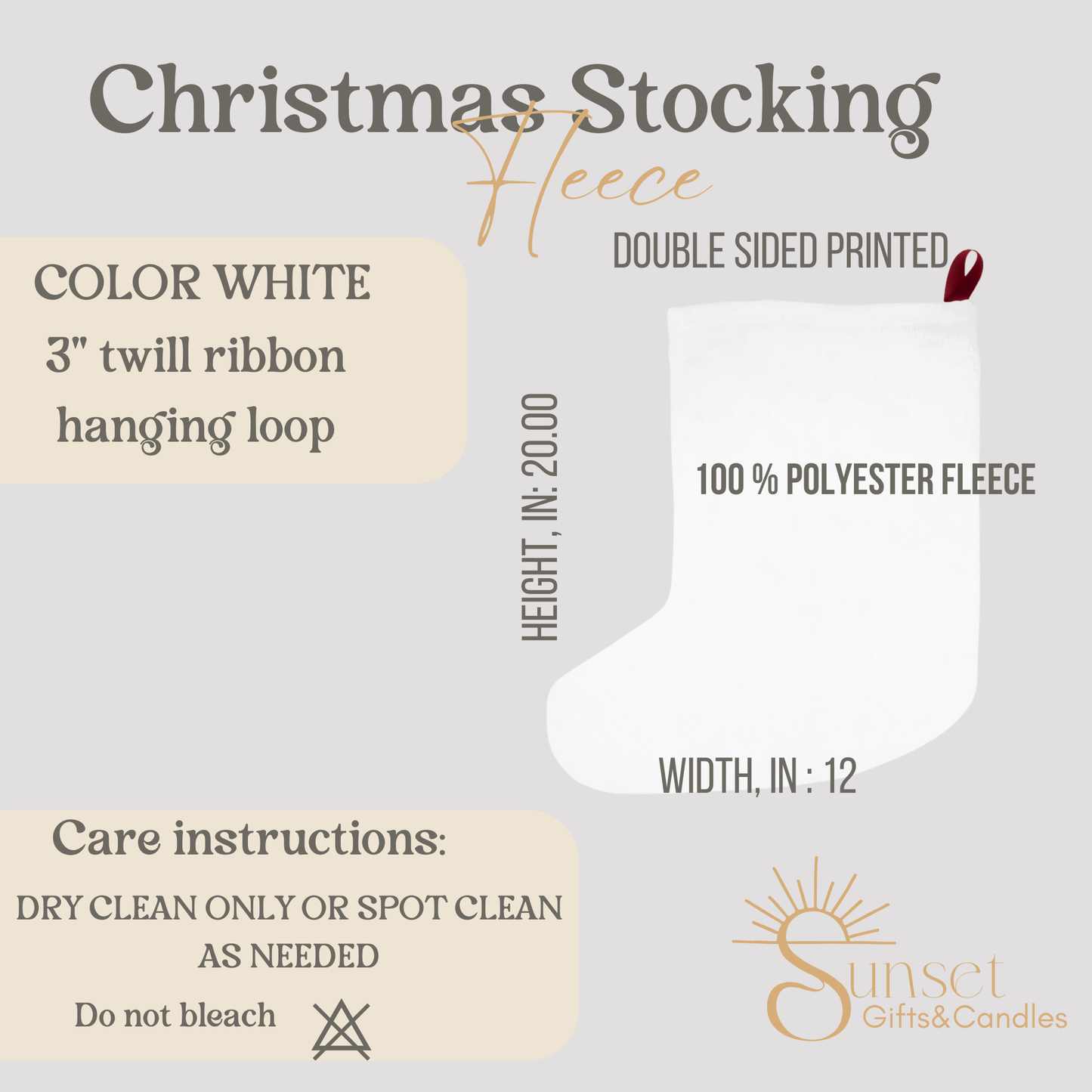 Nordic Deer Christmas Stockings - Scandinavian Style Rustic Gift Mountains Deer Stocking Hunting
