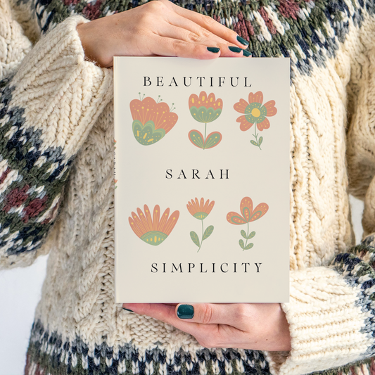Aesthetic Floral Journal idea - Creative Diary Gift for women