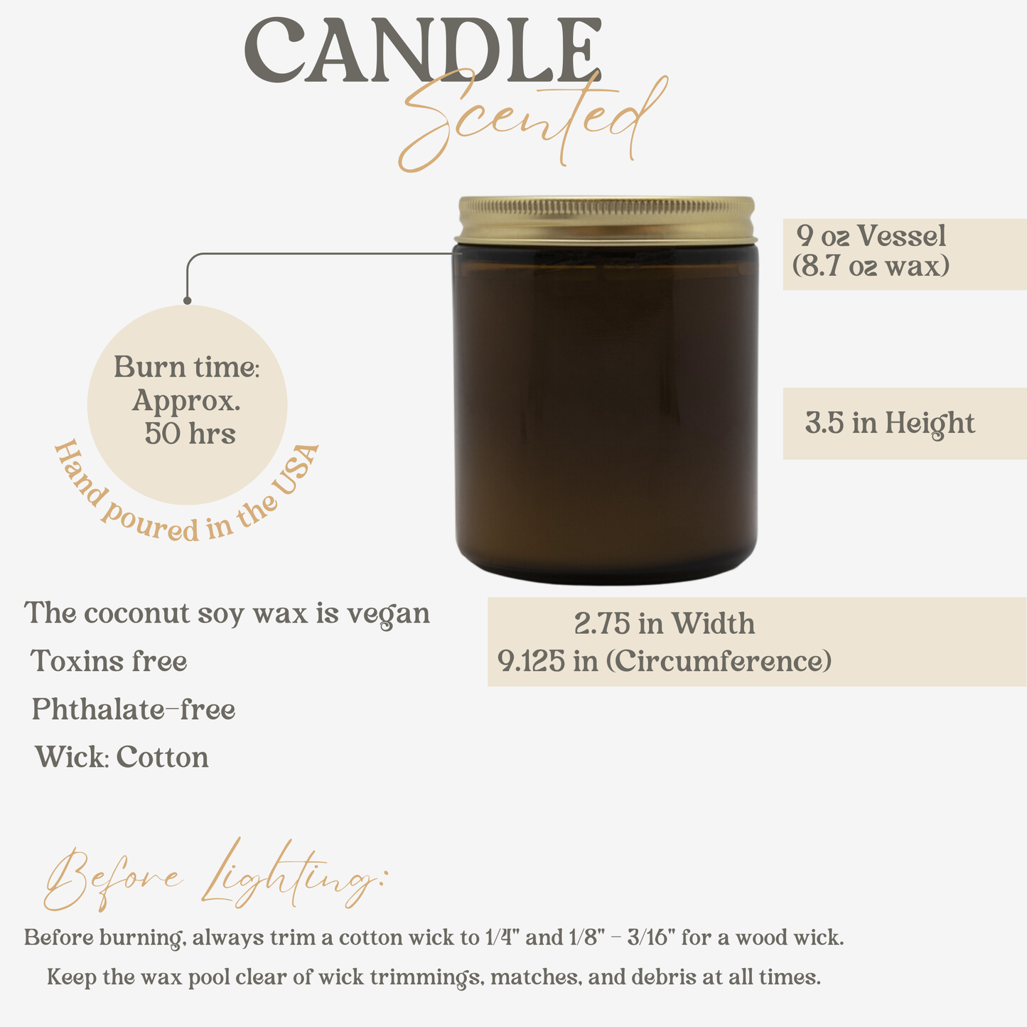 Gift Thank you message candle Floral for Daycare provider, Teacher, Babysitter Grateful