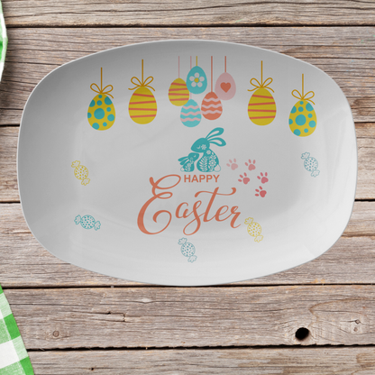 Colorful Easter Table Setting Party Decor - Spring Platter Easter Bunny Centerpieces