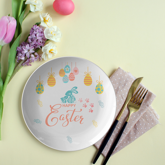 Colorful Easter Plate - Table Decor Spring Party Centerpieces