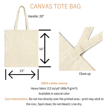 Christian Wildflower Tote Bag - Bible Verse Gift for Her - Church Bag for Women