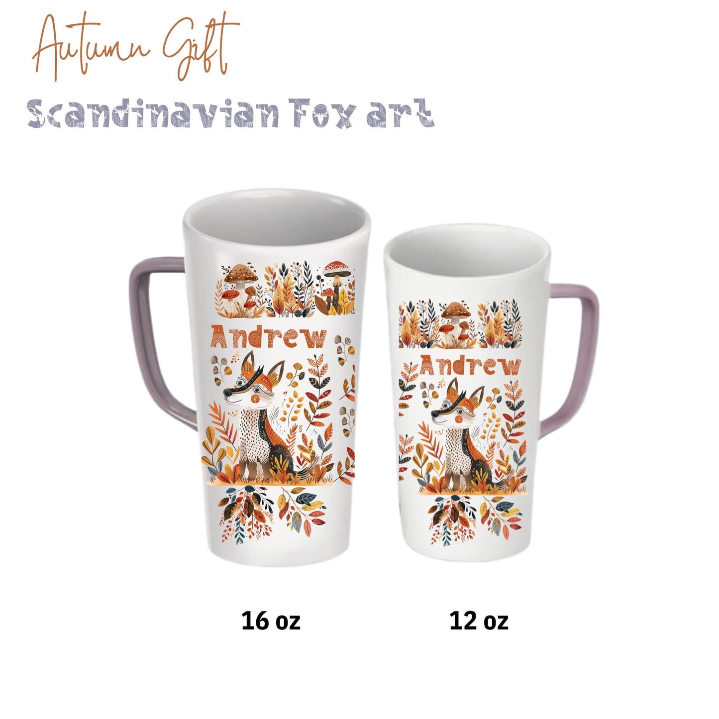 Cozy Gift Fox themed Coffee Mug for Latte and Hot Cocoa