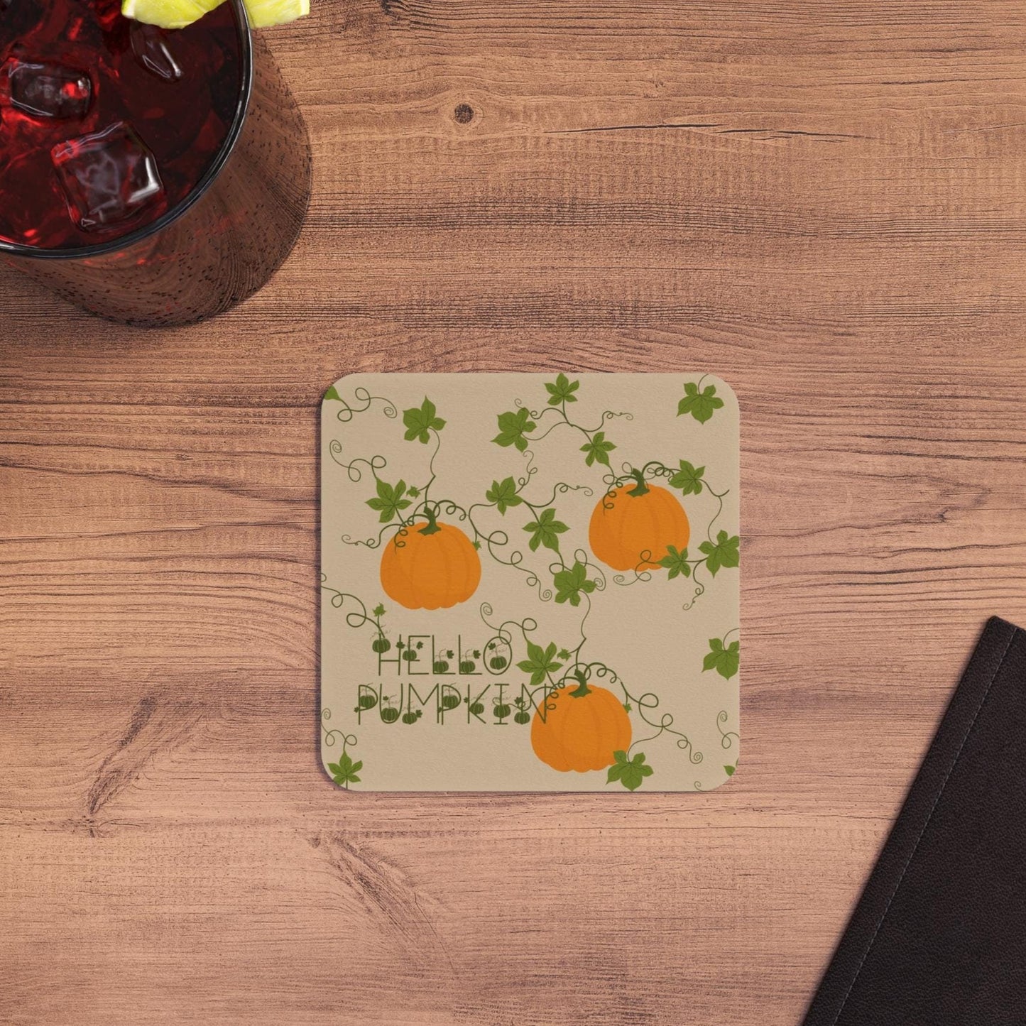 Pumpkins Coaster Set Fall Decor Thanksgiving Table Setting