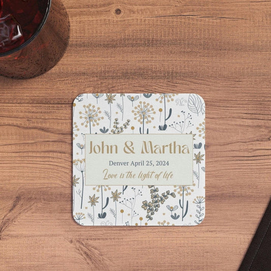 Rehearsal dinner and engagement Coaster Set - Wedding coasters Gift