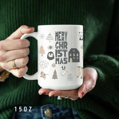 Nordic Christmas Mug Hot Cocoa -Hygge Home Holiday Gift