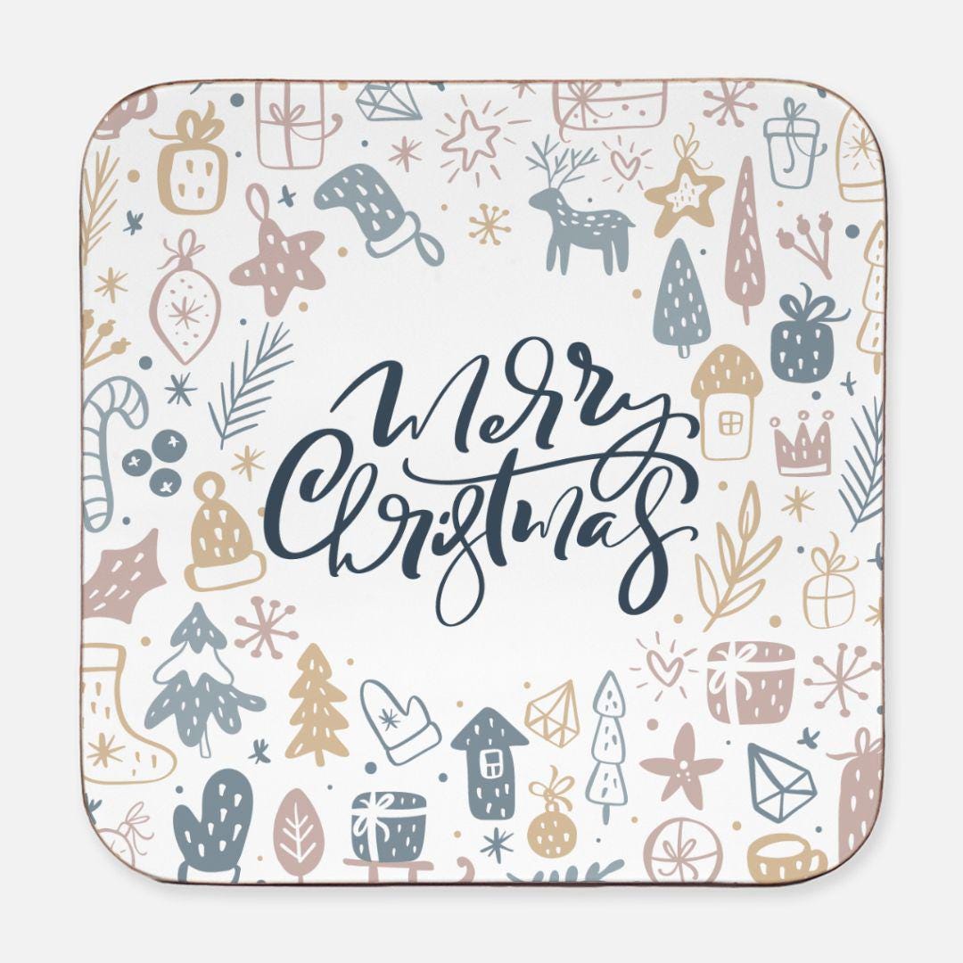 Nordic Christmas Coaster Hygge Kitchen Decor - Hostess Thank you Gift