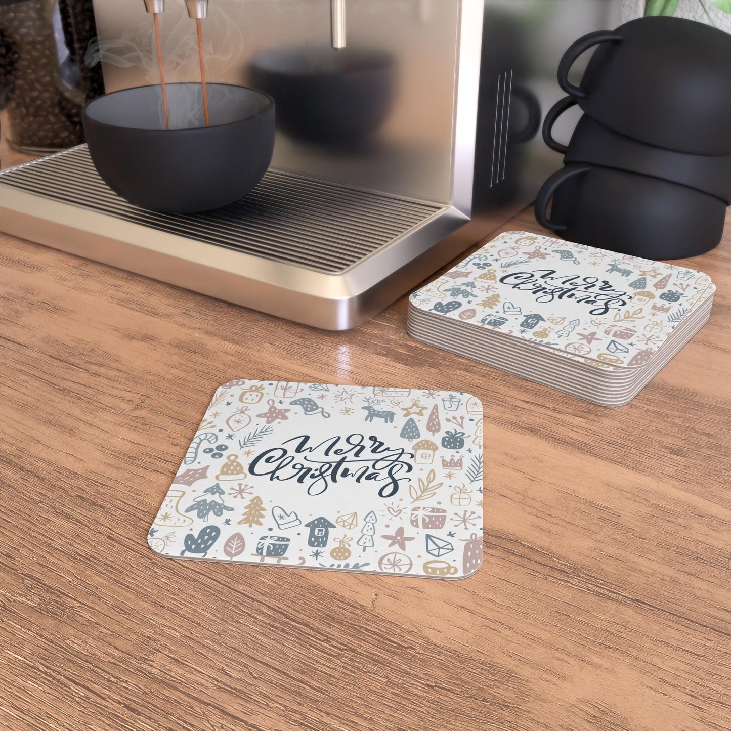 Nordic Christmas Coaster Hygge Kitchen Decor - Hostess Thank you Gift