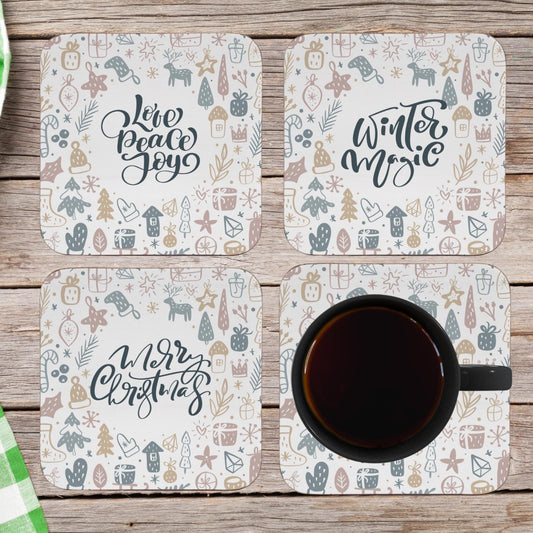 Nordic Christmas Coaster Hygge Kitchen Decor - Hostess Thank you Gift
