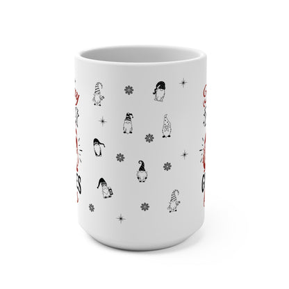 Christmas Gnome Cocoa Mug Gift - Holiday Rustic Gnomie Gift