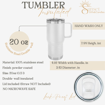 Mountain Deer Nordic Tumbler 40 oz Insulated Mug Scandinavian design