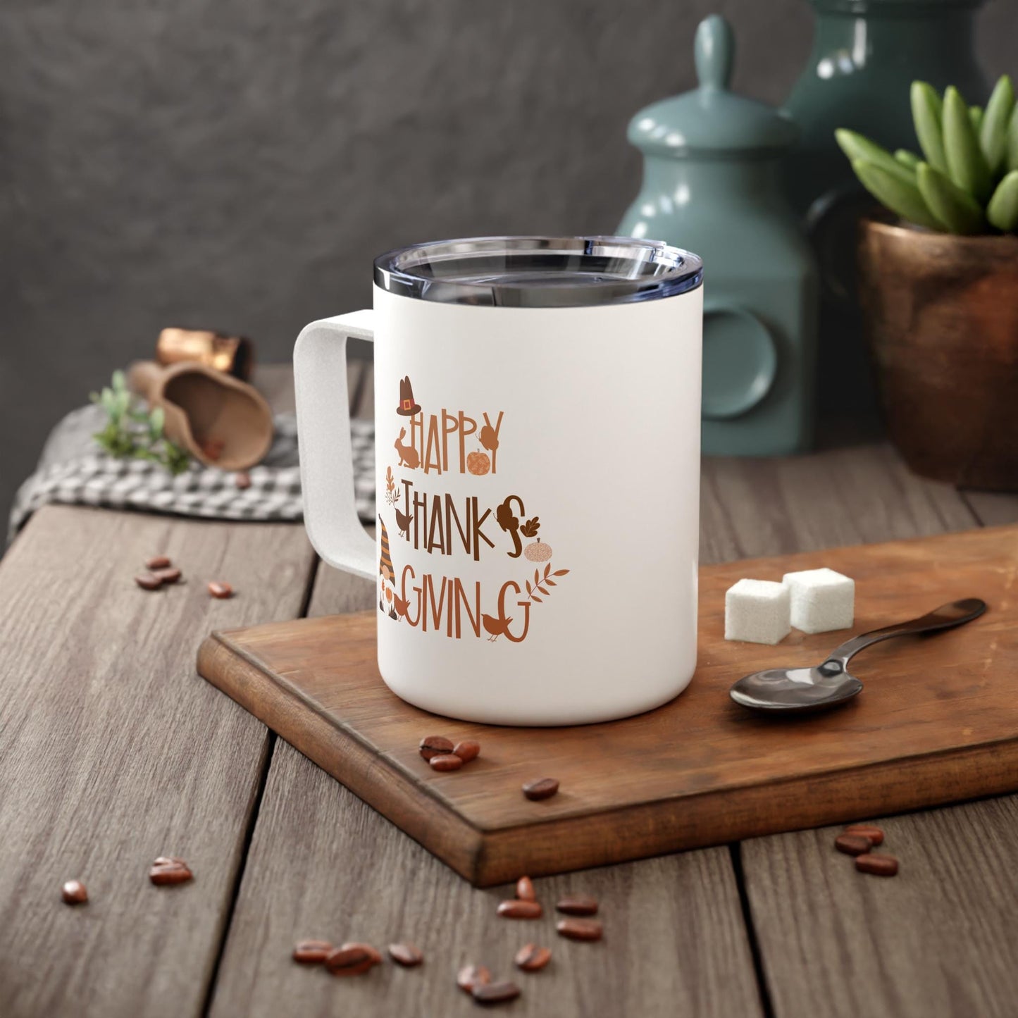 Thanksgiving Gnomes themed Mug with Custom Name