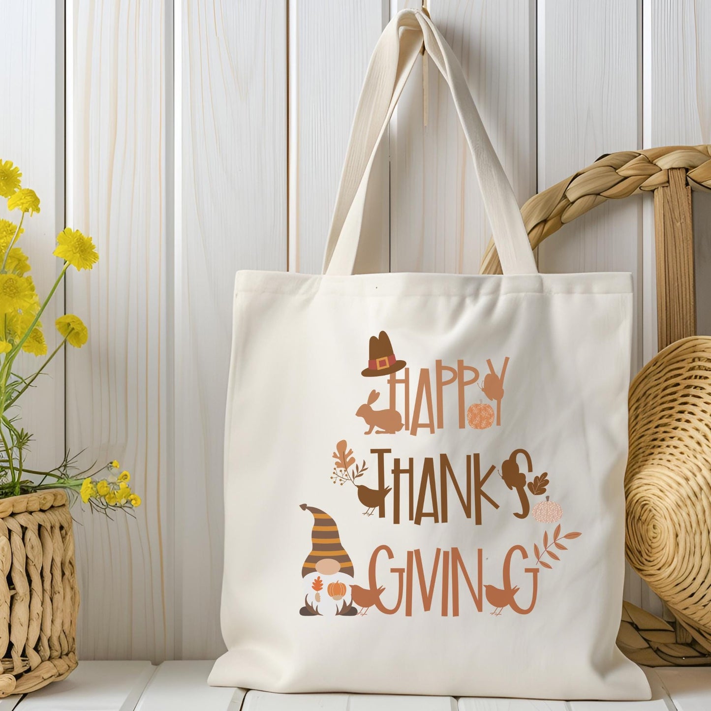 Fall Thanksgiving favors tote bag - Thank you gift bag