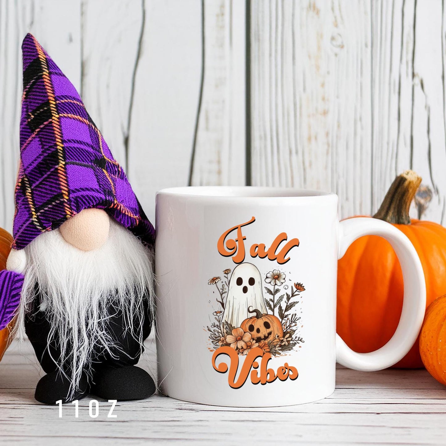 Fall Ghost Mug Gift Cozy Vibes Thanksgiving Favors