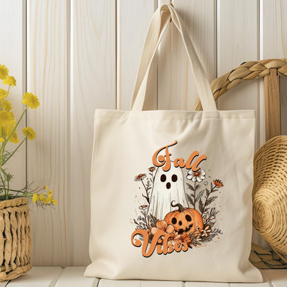 Fall Vibes Tote Bag - Farmers Market Tote and Thanksgiving favors