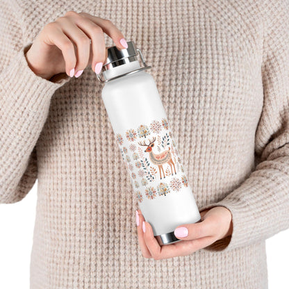 Deer Woods Tumbler Nordic Design - Mountains Gift Bottle