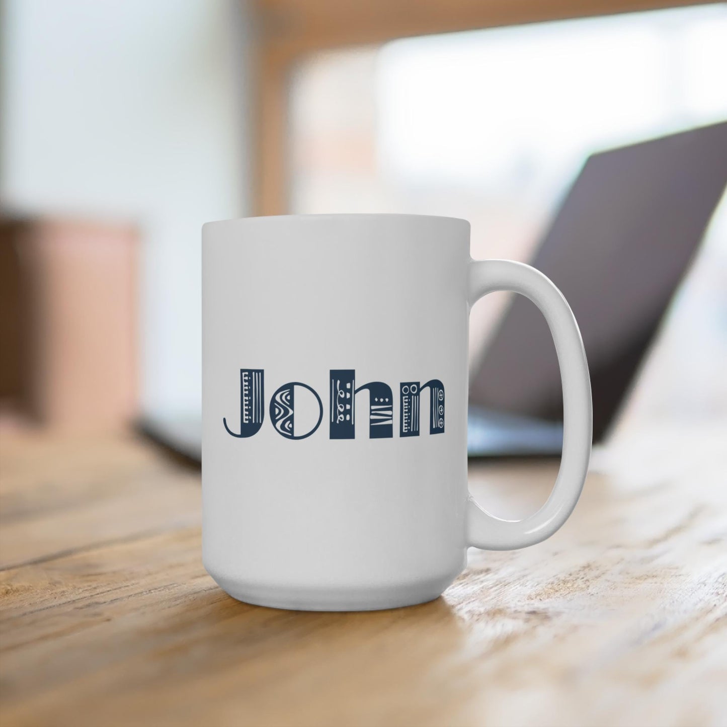 Personalized Nordic Wolf Mug - Constellation Gift for Him - Scandinavian Forest Stars Cup